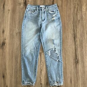 VERVET By Flying Monkey Women’s High Rise Torn Ripped Jeans. Size 26.